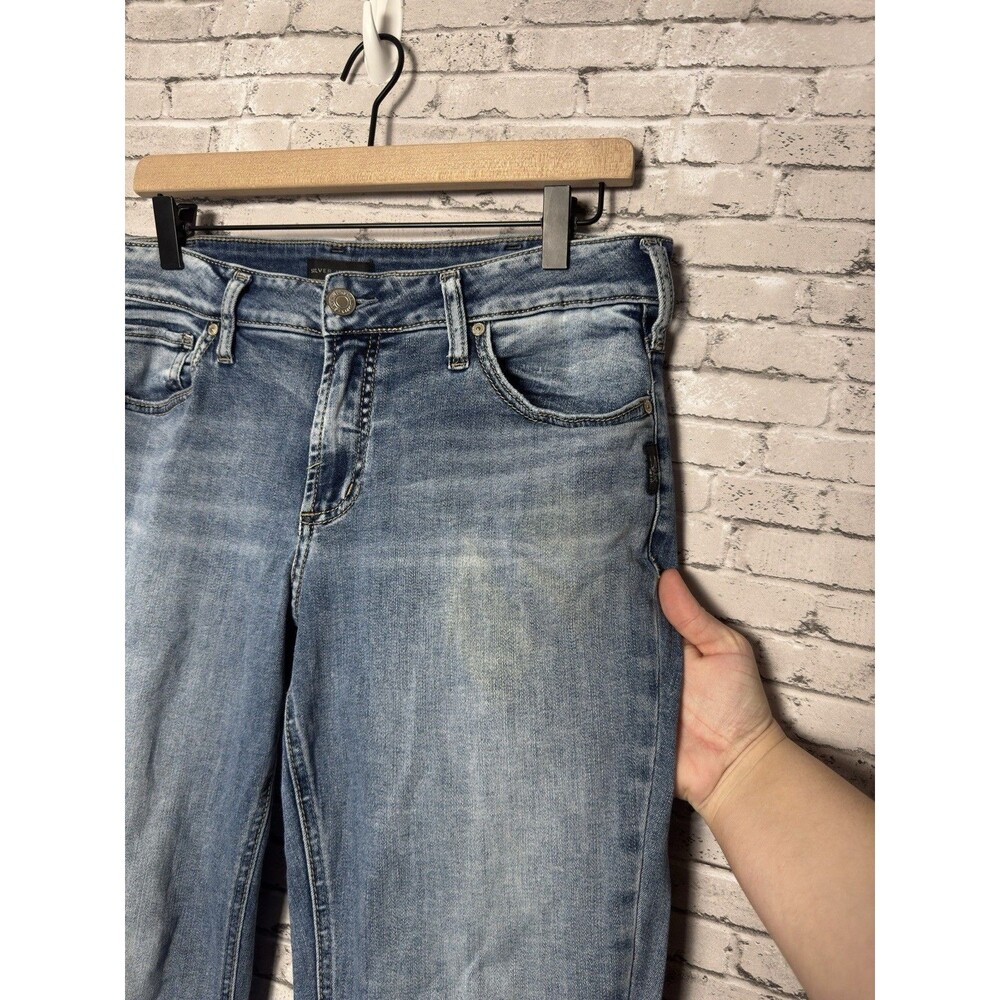 Silver Jeans Women’s Denim Elyse Slim Boot Cut Western Glove Works Stretch Sz 32 - Picture 3 of 8